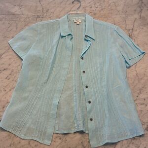 Light blue top